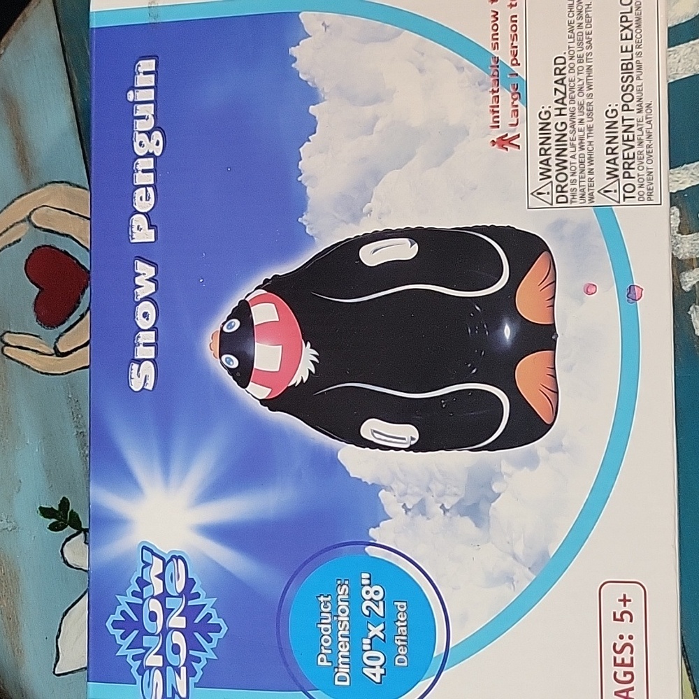 Inflatable Snow Penguin - Black and White